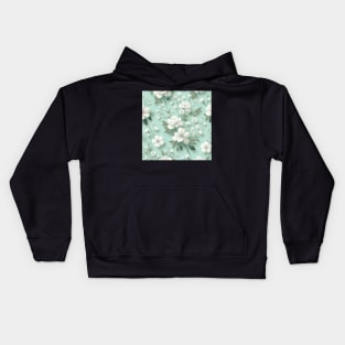 White Flowers Kids Hoodie